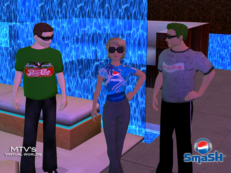 Three Avatars in Pool Area