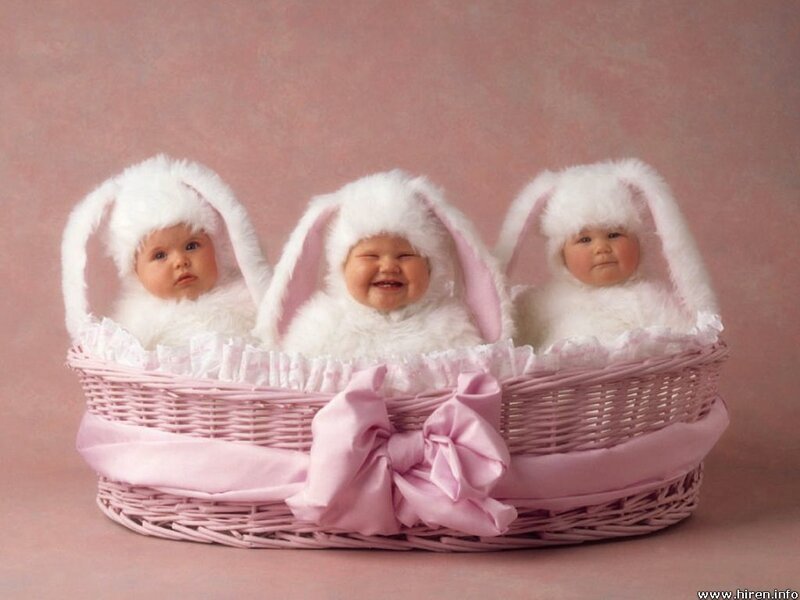 Three Babies in Basket