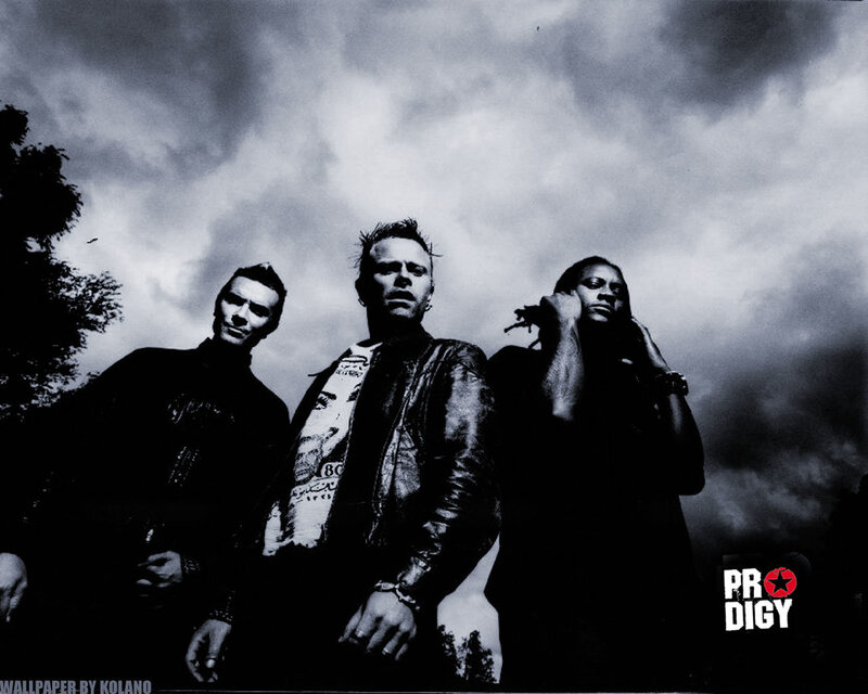 Three Band Members Standing — Black