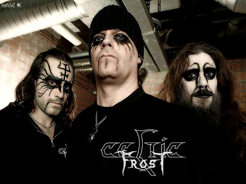 Three Band Members with Face Paint — Black