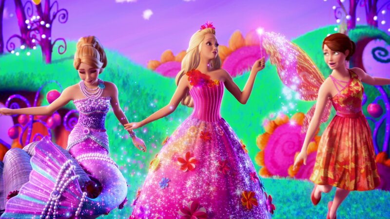 Three Barbie Dolls Dancing