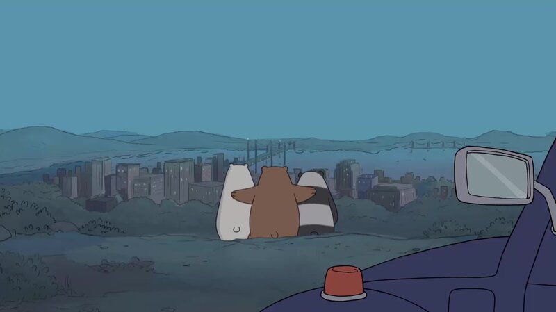 Three Bears Hugging — Blue