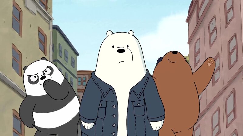 Three Bears in City — White