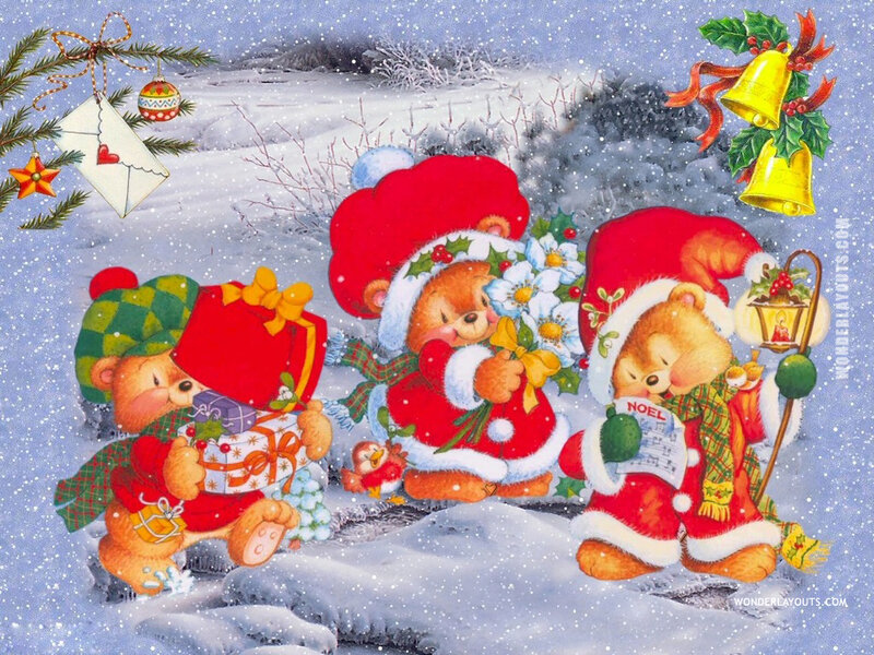 Three Bears in Winter