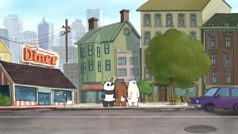 Three Bears on Sidewalk