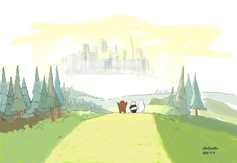 Three Bears Walking