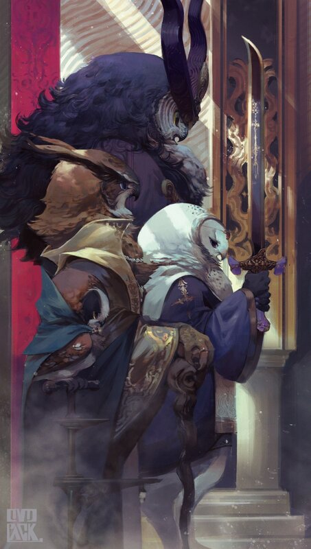 Three Bird-like Warriors