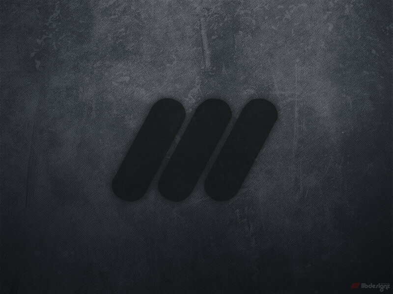 Three Black Bars on Dark Surface