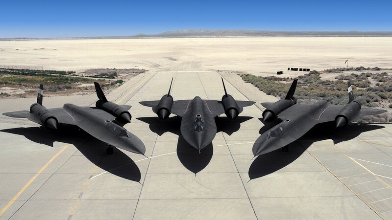 Three Black Jets on Tarmac — Dramatic, Afternoon, Photograph, Aircraft, Runway, Desert, Gray