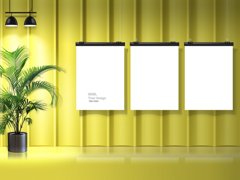 Three Blank Posters
