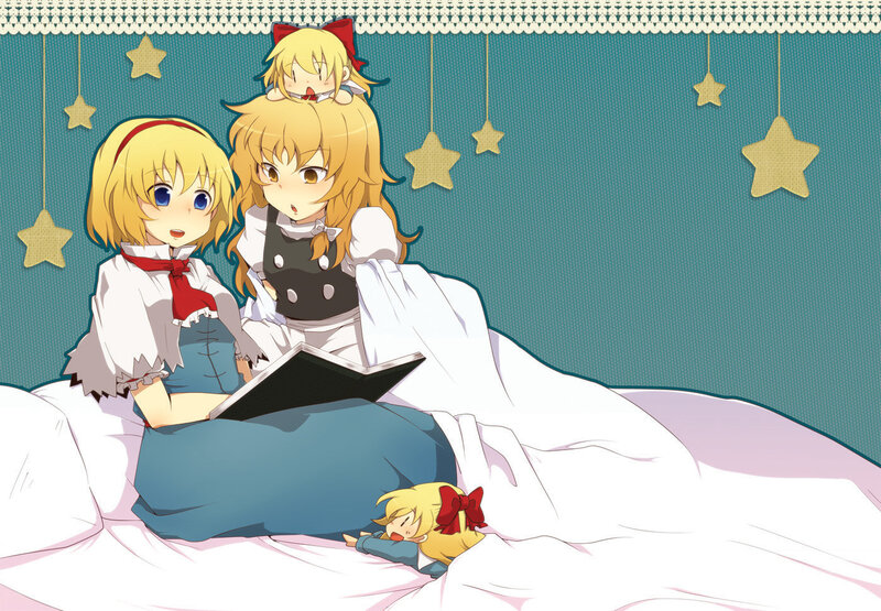 Three Blonde Girls in Bed