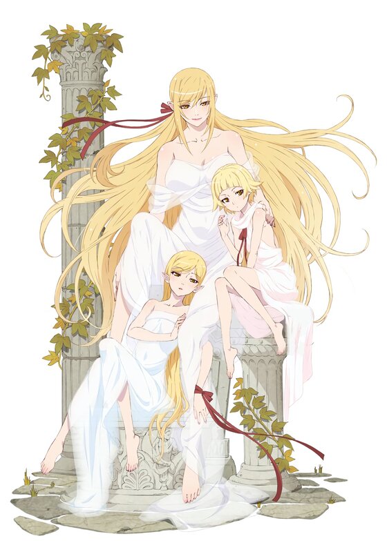 Three Blonde Women in White