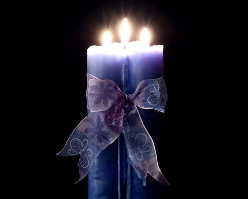 Three Blue Candles