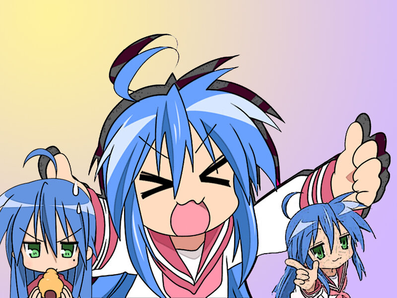 Three Blue-haired Anime Characters — Blue