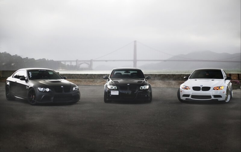 Three BMW Cars — Black, Dramatic