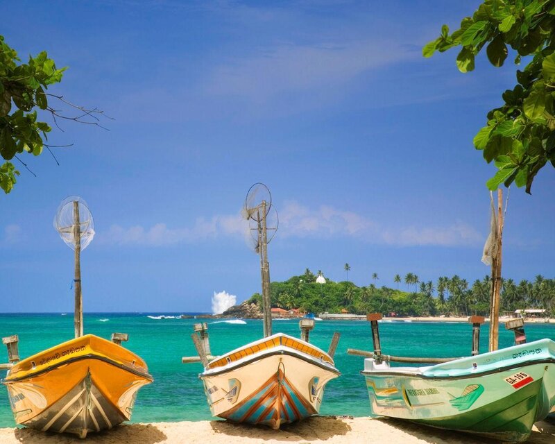Three Boats on Beach