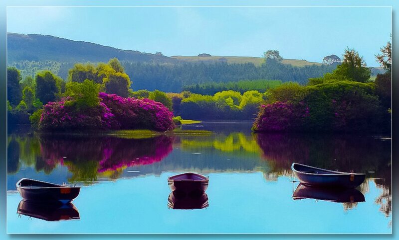 Three Boats on Lake