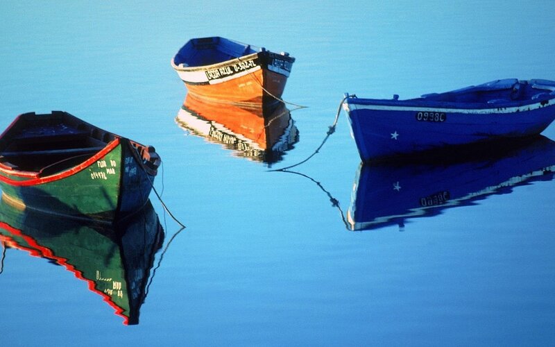 Three Boats on Water