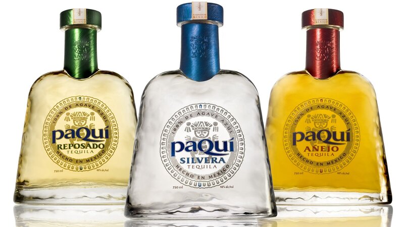 Three bottles of Paqui tequila