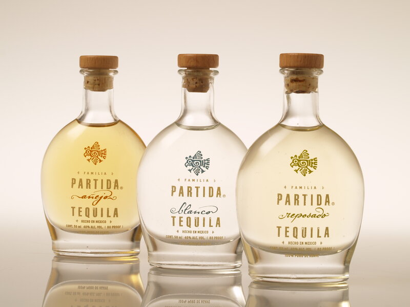 Three bottles of Partida Tequila
