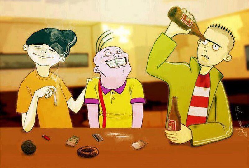 Three Boys at a Table