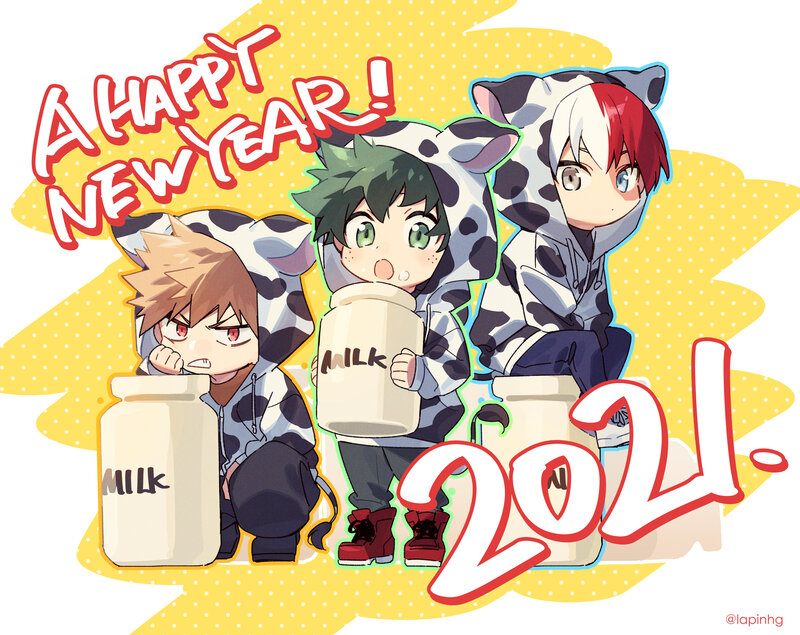 Three Boys in Cow Costumes