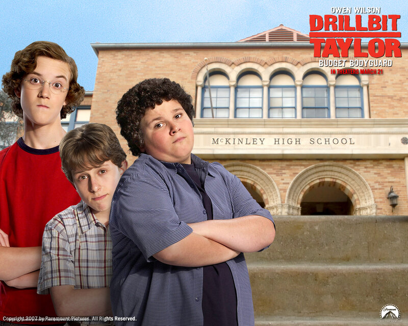 Three Boys in Front of School