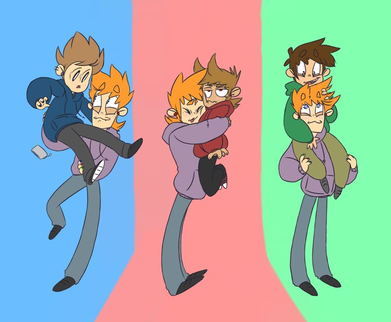 Three Boys in Piggyback Rides