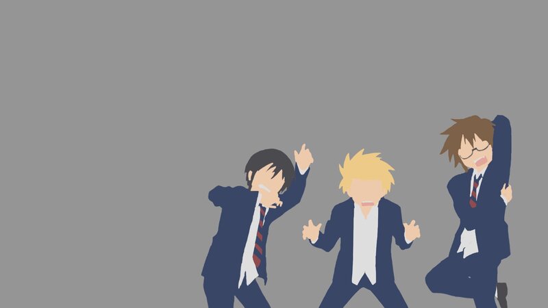 Three Boys in School Uniforms — Gray