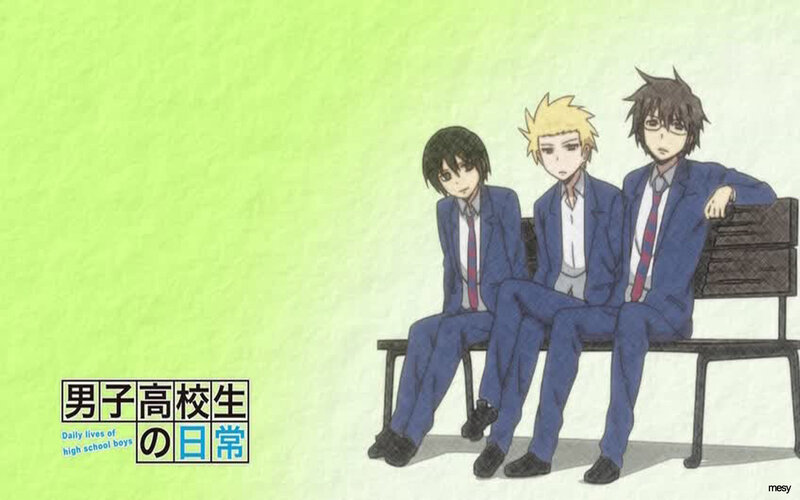 Three Boys on a Bench — Green