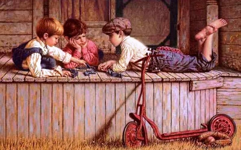 Three Boys Playing