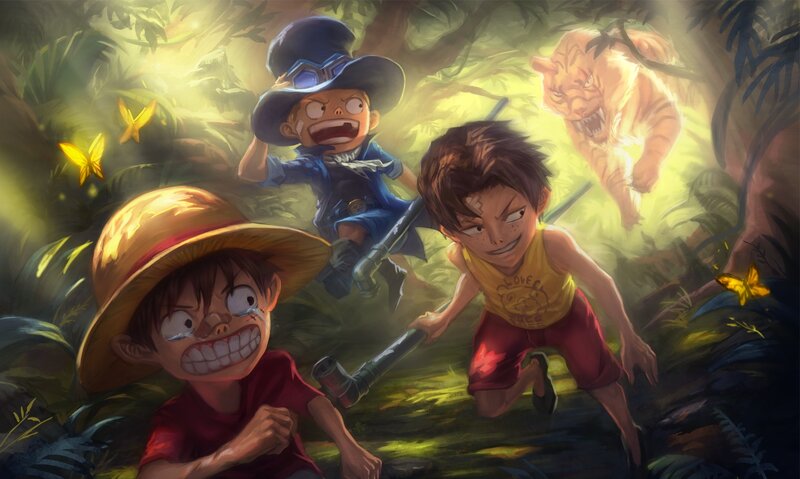 Three Boys Running in Jungle