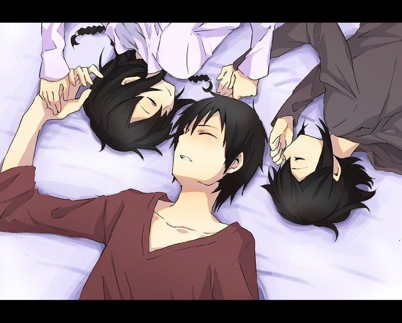 three boys sleeping together