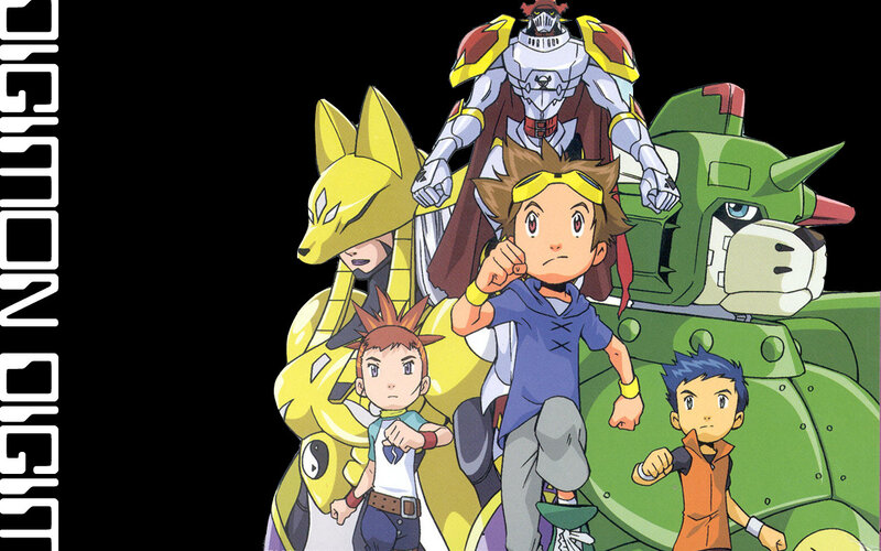 Three Boys with Digital Monsters