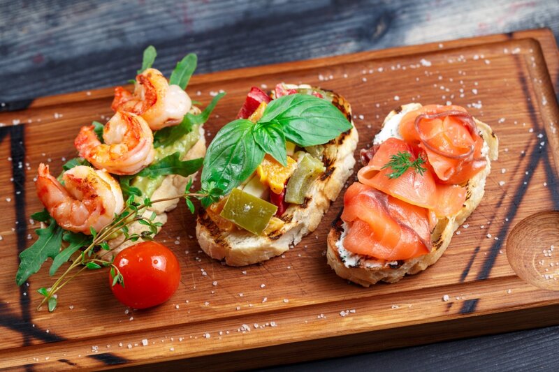 Three Bruschetta Appetizers