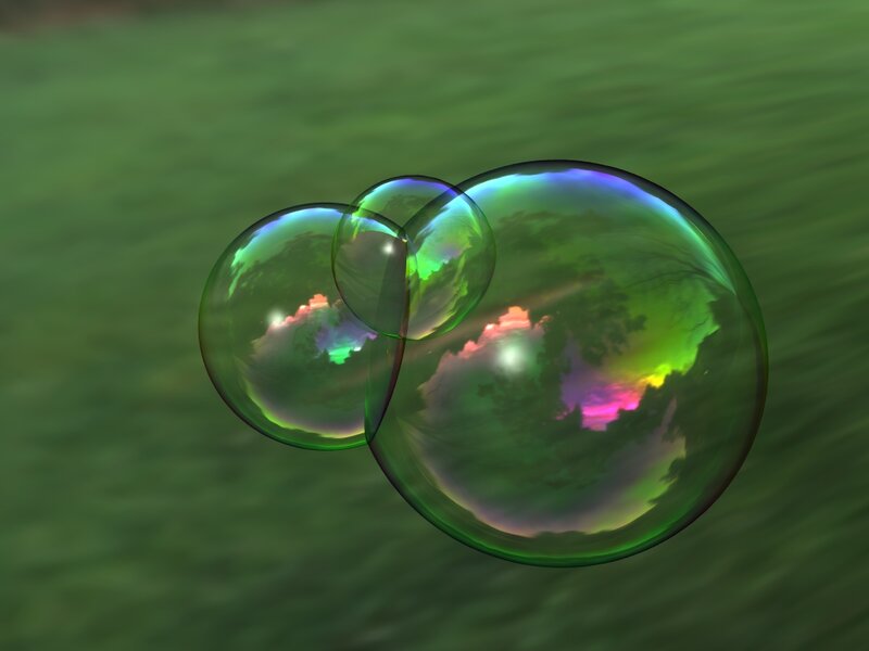 Three Bubbles on Green