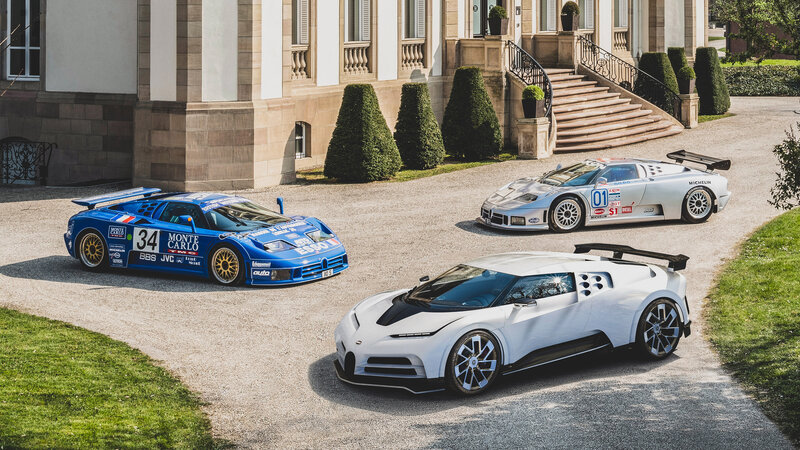 Three Bugatti Race Cars