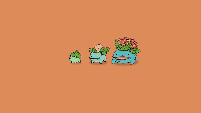 Three Bulbasaur Evolutions