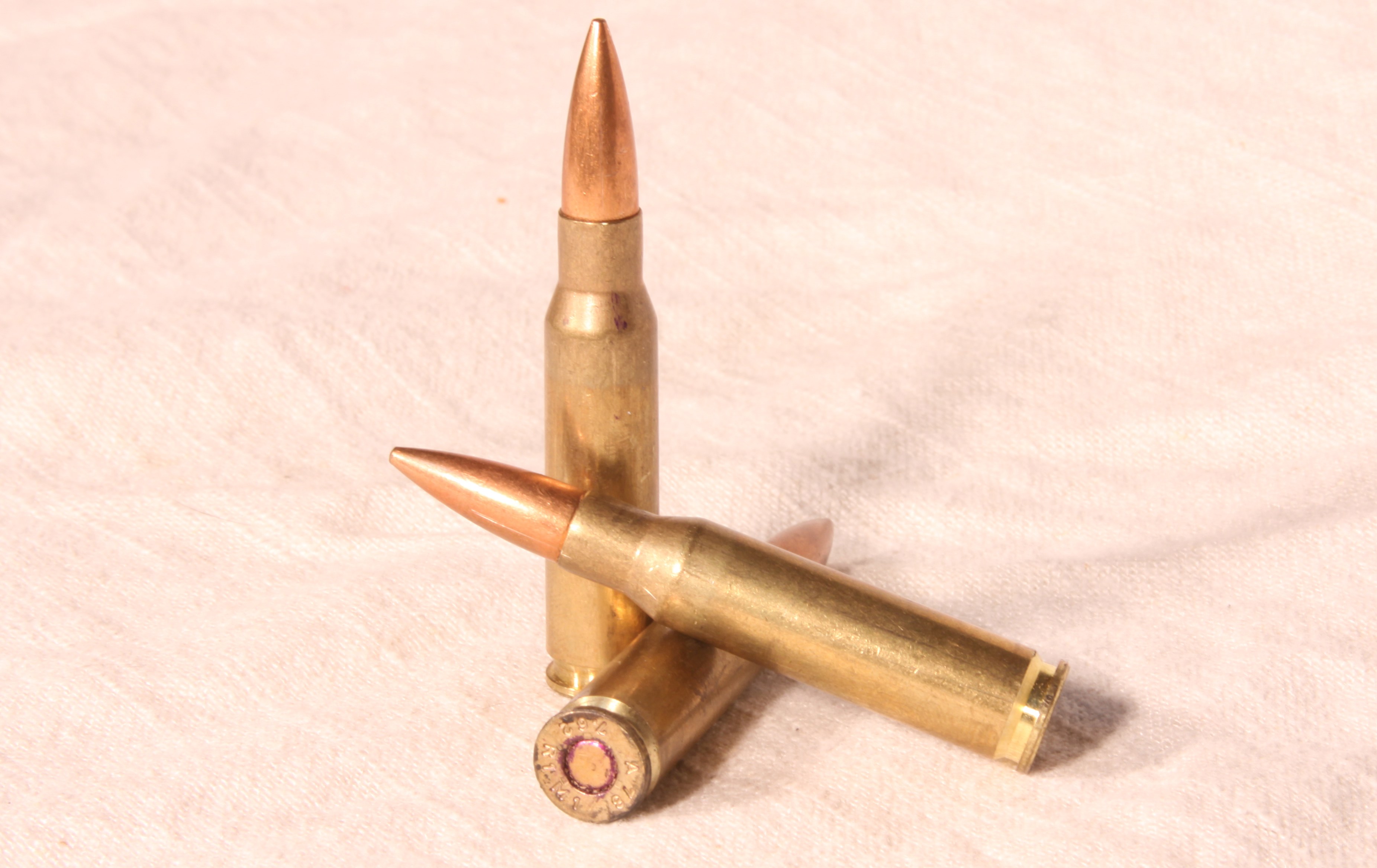 three bullets on fabric