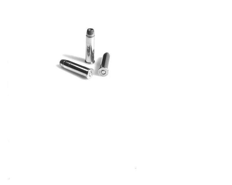 Three Bullets on White