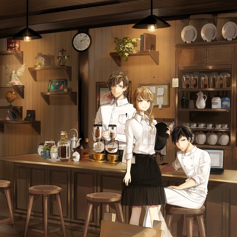 Three Cafe Workers