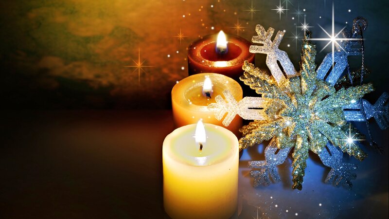 Three Candles and Snowflake