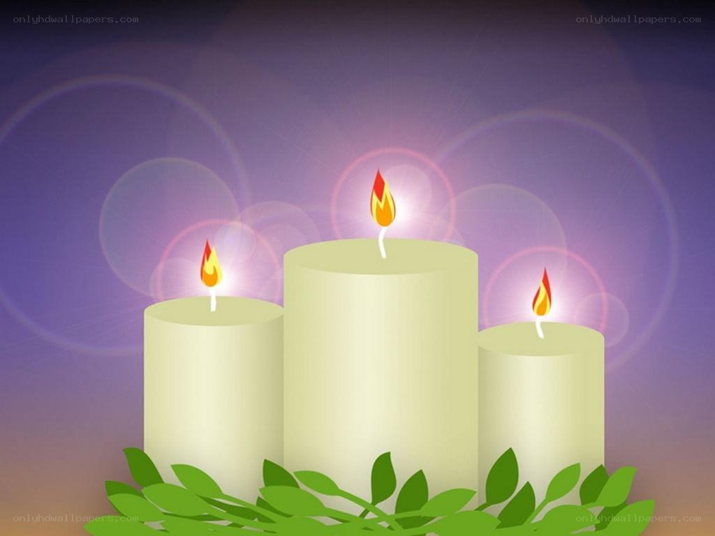 Three candles in Advent wreath