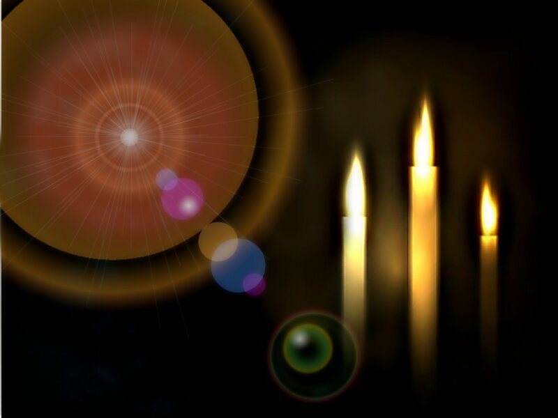 Three Candles Lit