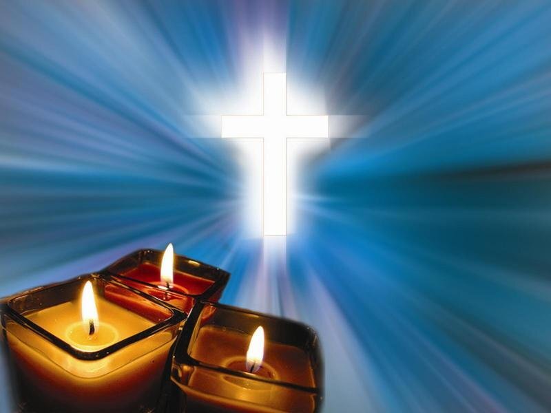 Three Candles with Cross