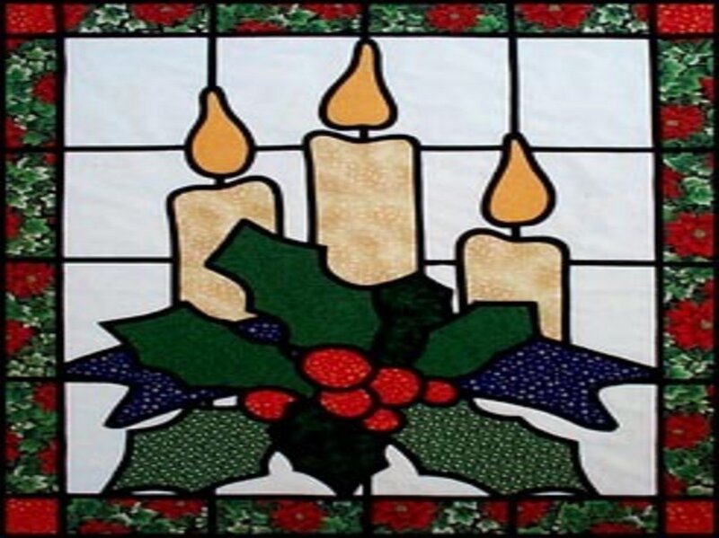 Three Candles with Holly
