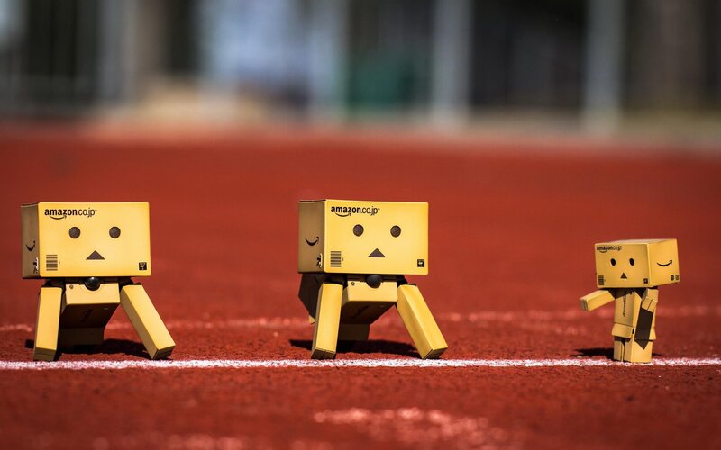 Three Cardboard Robots — Yellow