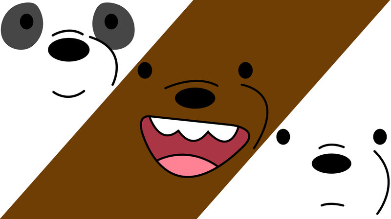 Three Cartoon Bears