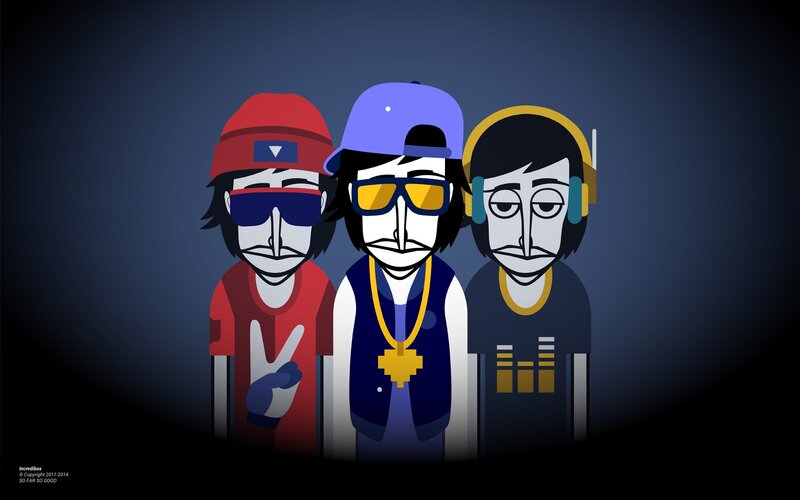 Three Cartoon Characters — Blue, Cool