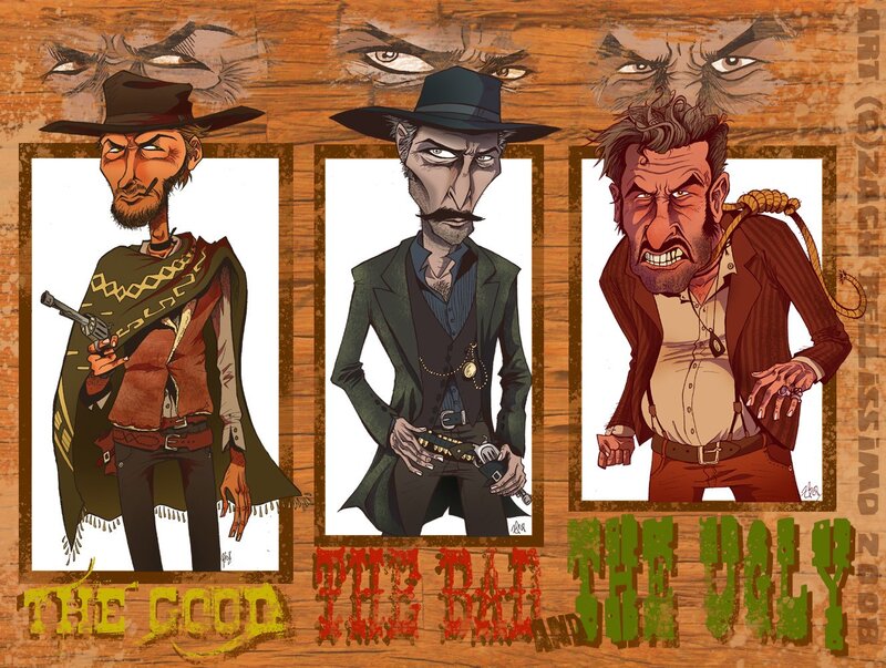 Three Cartoon Cowboys